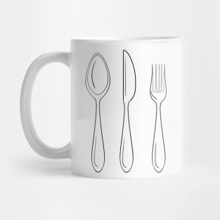 Spoon fork knife Mug